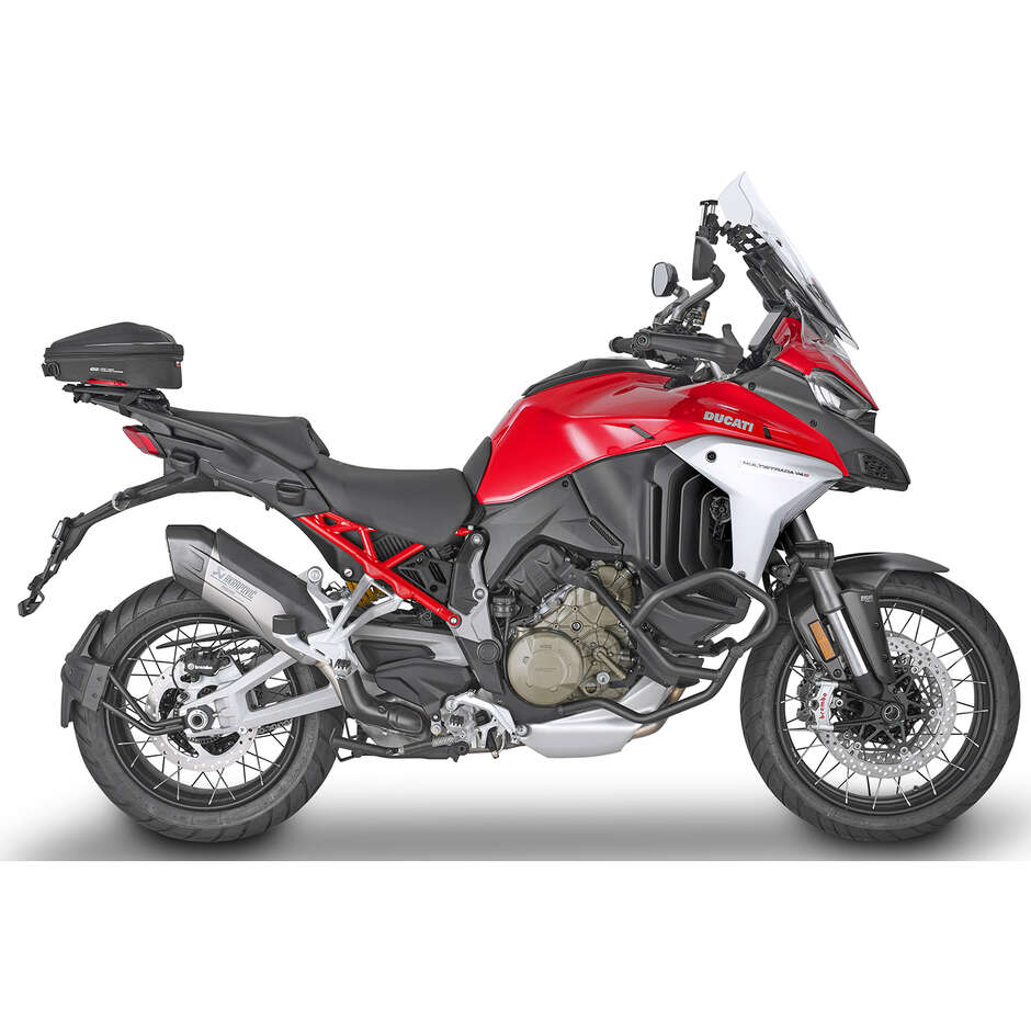 Black tubular engine guard Integrated slider Givi TN7413 For DUCATI Multistrada V4 - V4 S (21 > 24)