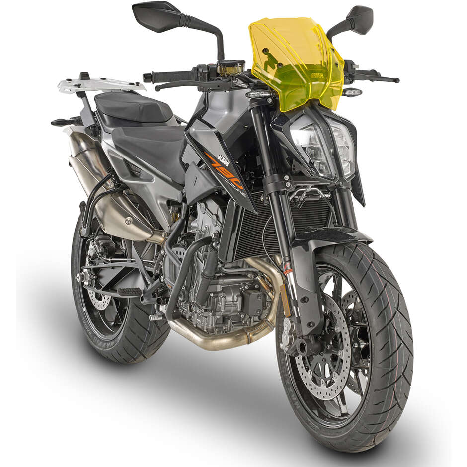 Black tubular engine guard Integrated slider Givi TN7708 For KTM Duke 790 (18 > 20); 890 Duke R (21 > 23)