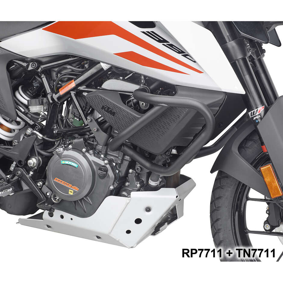 Black tubular engine guard Integrated slider Givi TN7711 For KTM 390 Adventure (20 > 24)