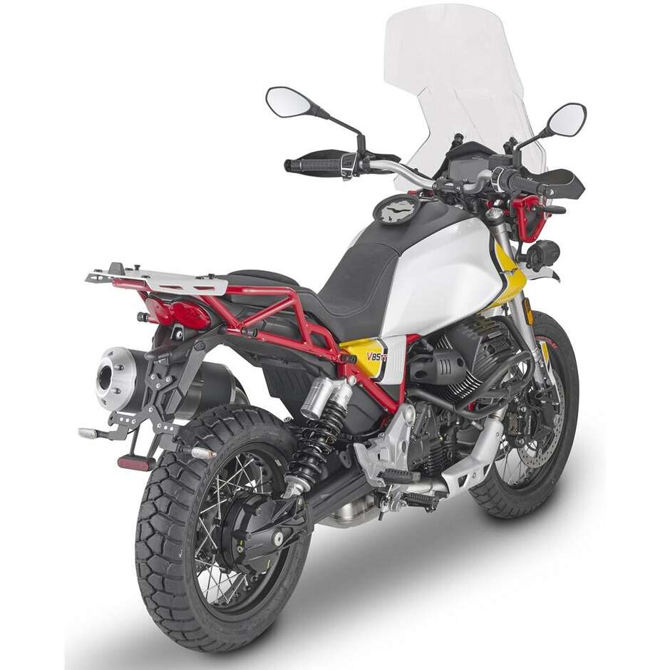 Black tubular engine guard Integrated slider Givi TN8203 For MOTO GUZZI V85 TT (19 > 24)