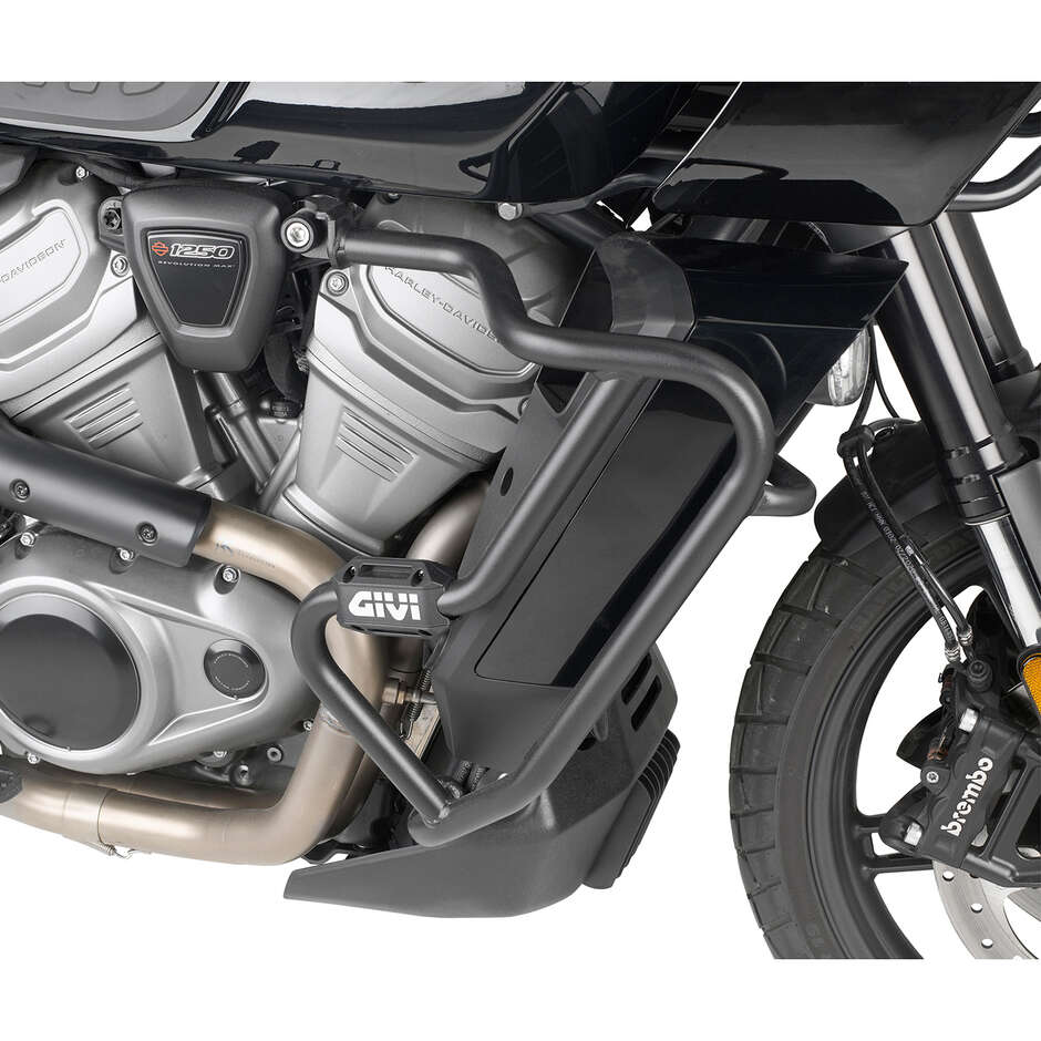 Black tubular engine guard Integrated slider Givi TN8400 For HARLEY DAVIDSON Pan America 1250 (21 > 24)