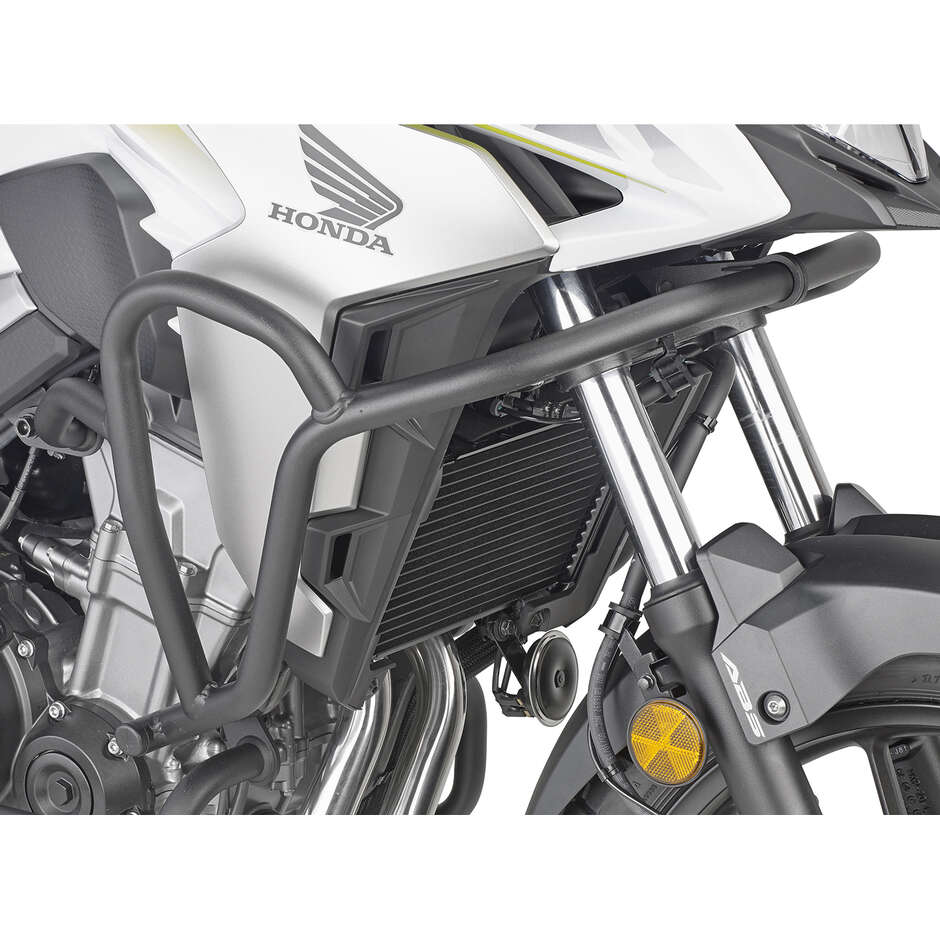 Black tubular engine guard Integrated slider Givi TNH1171 For HONDA CB 500 X (19 > 23)