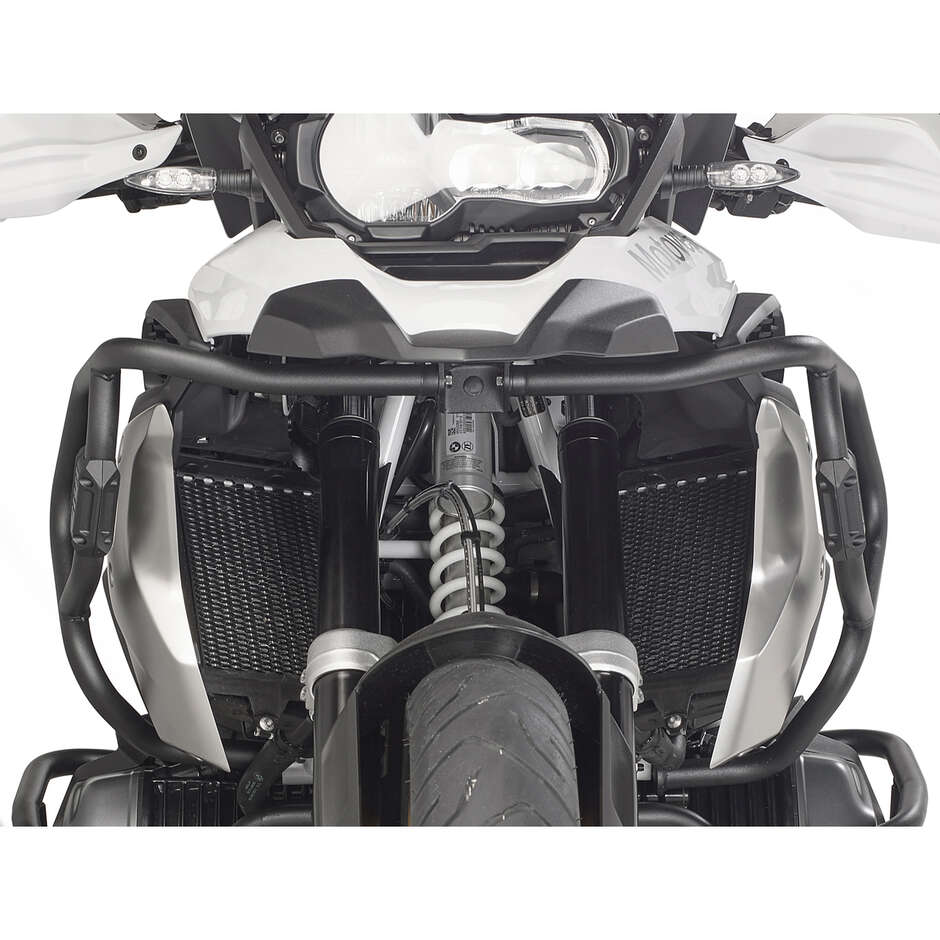 Black tubular engine guard Integrated slider Givi TNH5124 For BMW R 1200 GS (13 > 18); R 1250 GS (19 > 23)