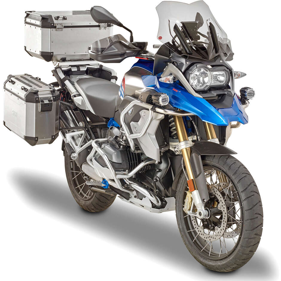 Black tubular engine guard Integrated slider Givi TNH5124 For BMW R 1200 GS (13 > 18); R 1250 GS (19 > 23)