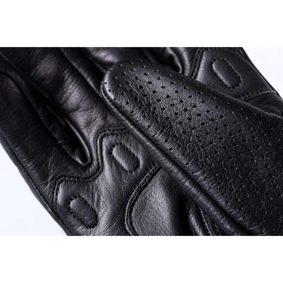Blauer Combo Denim Black Leather Motorcycle Gloves