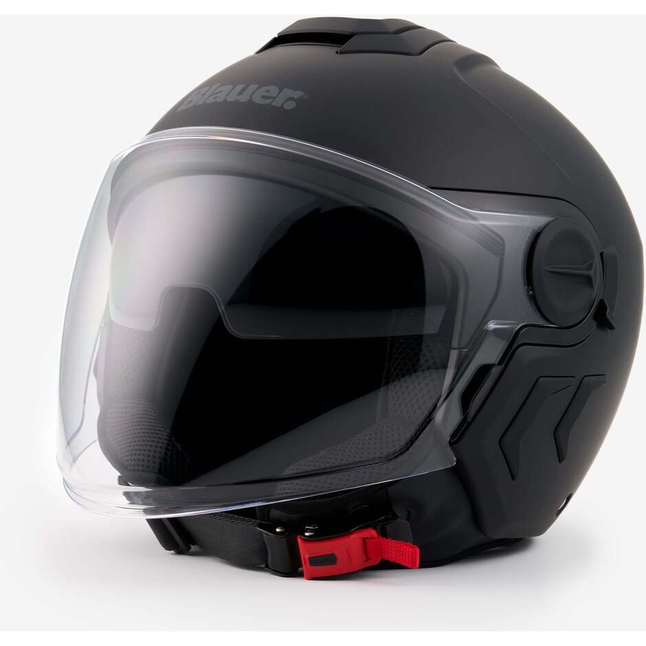 Blauer Double Visor Jet Motorcycle Helmet DJ-01 Mono Matt Black