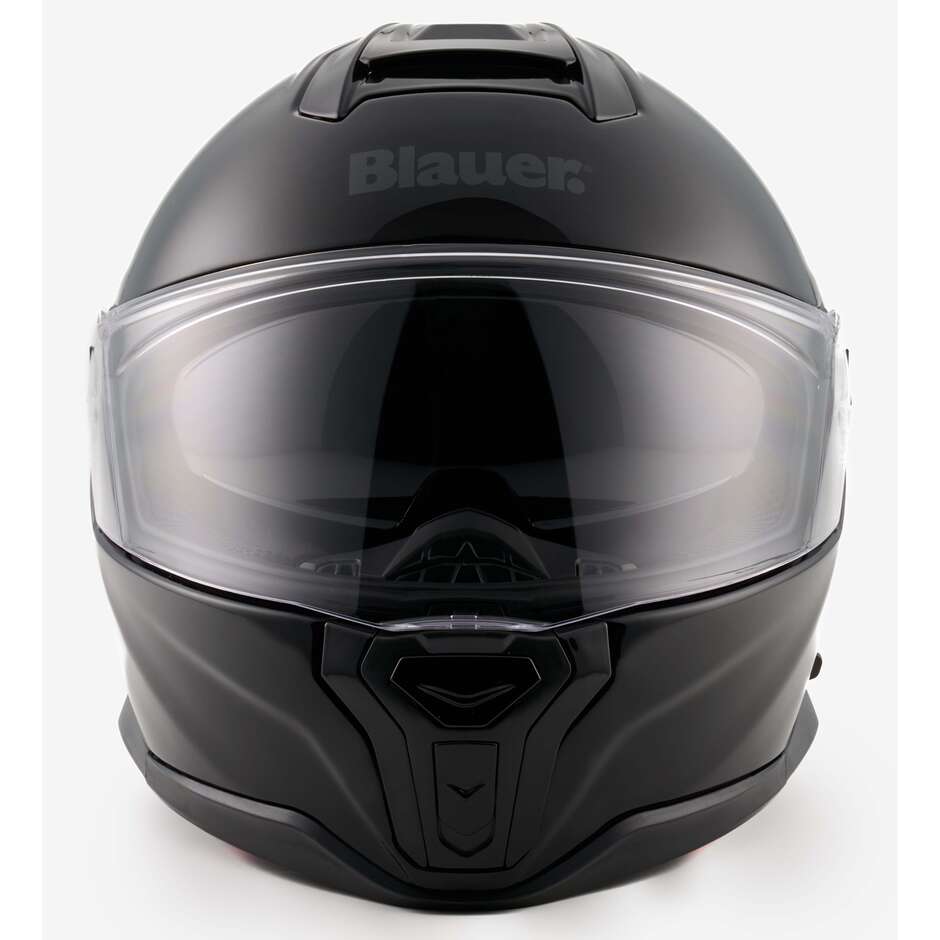 Blauer FF01 Full Face Motorcycle Helmet in Double Fiber Mono Visor Glossy Black