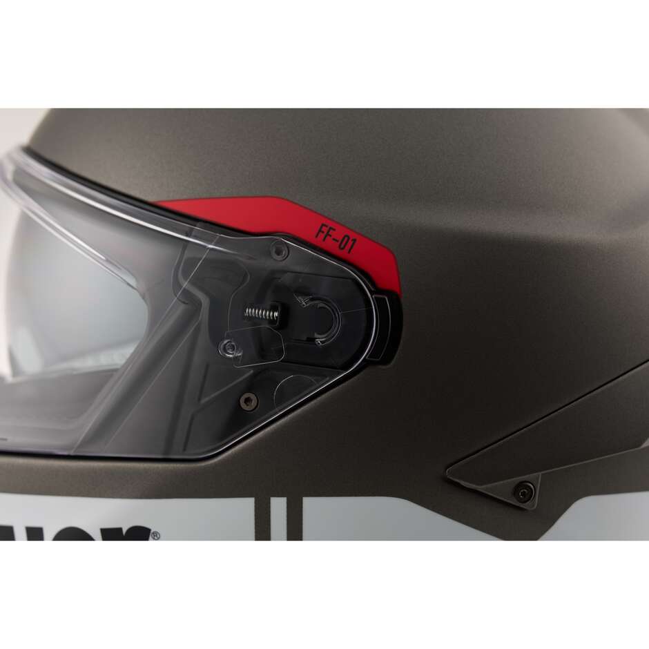 Blauer FF01 Full Face Motorcycle Helmet in Double Fiber Visor H80 Anthracite White