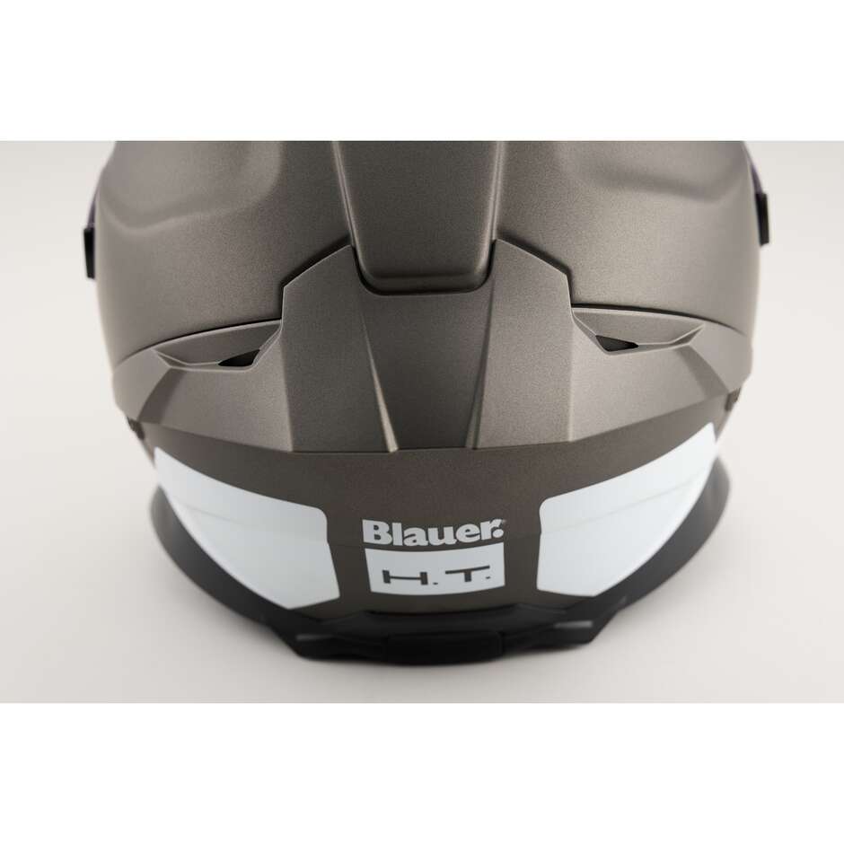 Blauer FF01 Full Face Motorcycle Helmet in Double Fiber Visor H80 Anthracite White