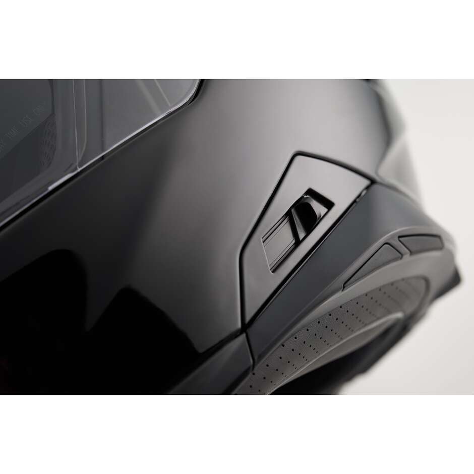 Blauer FF01 Integral-Motorradhelm mit Doppelfaser-Monovisier, glänzend schwarz