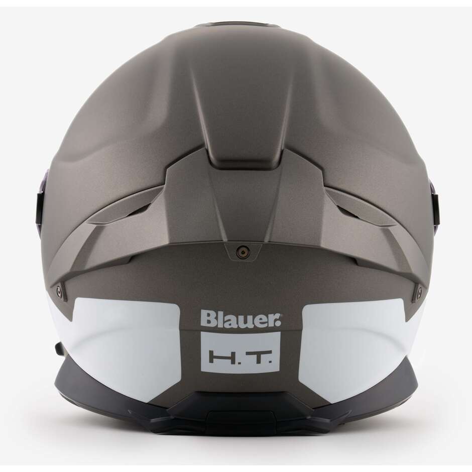 Blauer FF01 Integral-Motorradhelm mit Doppelfaservisier H80 Anthrazitweiß