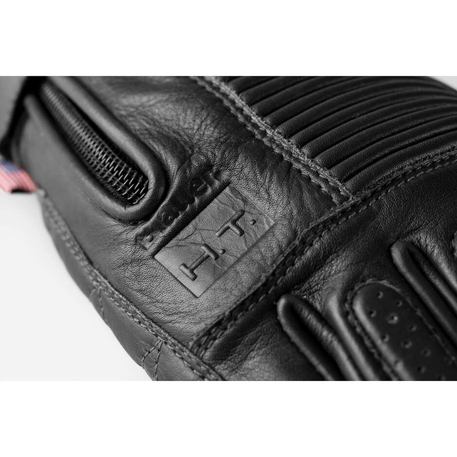 Blauer HT Banner CE Black Leather Motorcycle Gloves