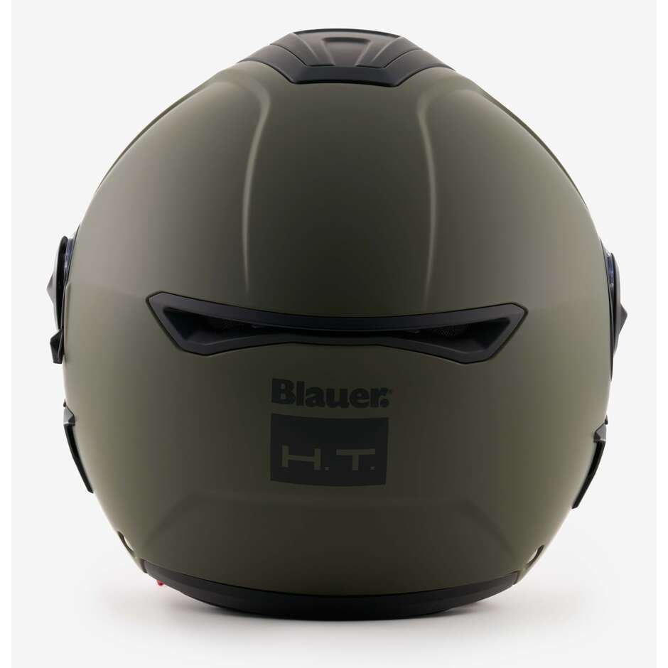 Blauer Jet Motorcycle Helmet Double Visor DJ-01 Graphic B Green Black Matt