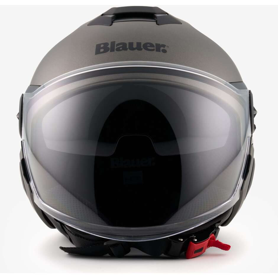 Blauer Jet Motorcycle Helmet Double Visor DJ-01 Mono Anthracite Matt