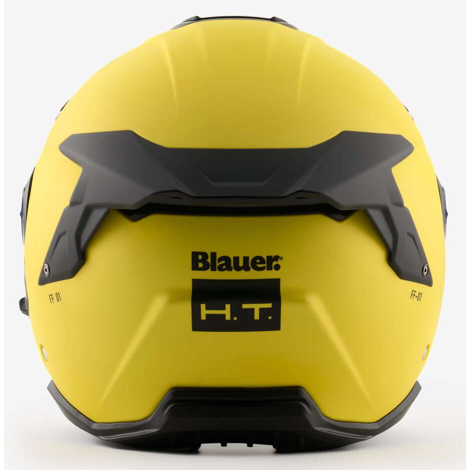 Blauer JJ01 Jet Motorcycle Helmet Double Single Visor Yellow