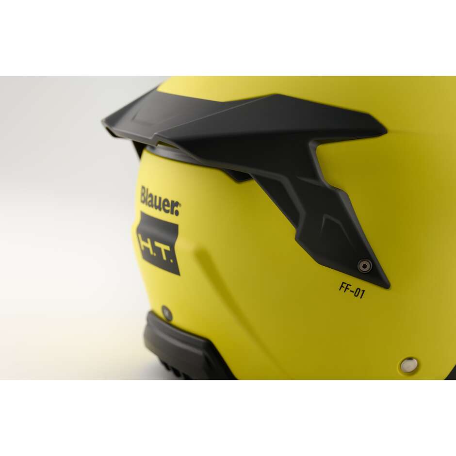 Blauer JJ01 Jet Motorradhelm Doppel-Einzelvisier Gelb