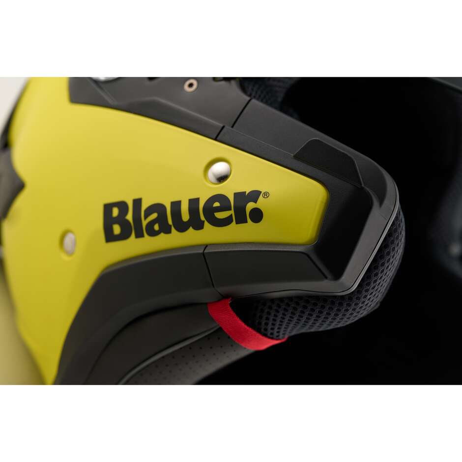 Blauer JJ01 Jet Motorradhelm Doppel-Einzelvisier Gelb