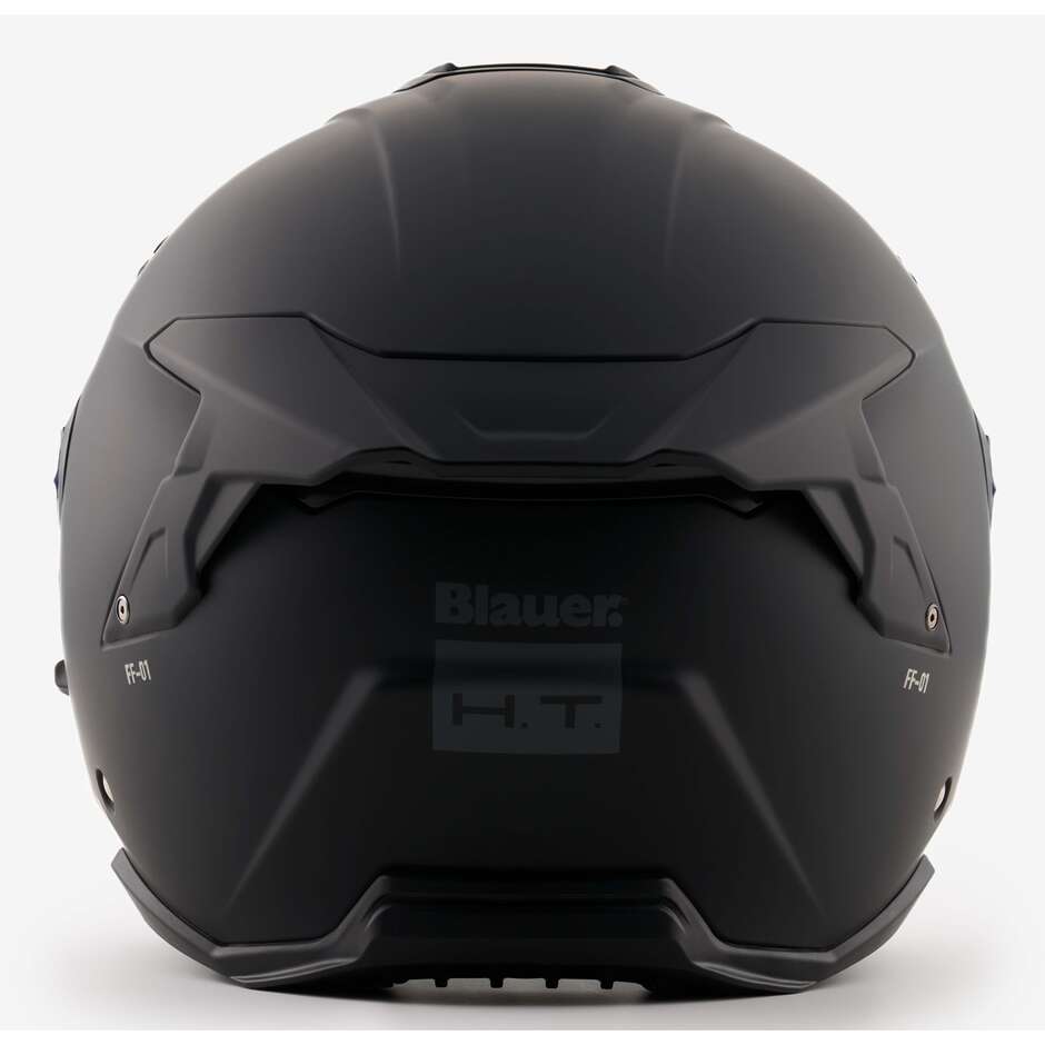 Blauer JJ01 Jet Motorradhelm Doppel-Einzelvisier Mattschwarz