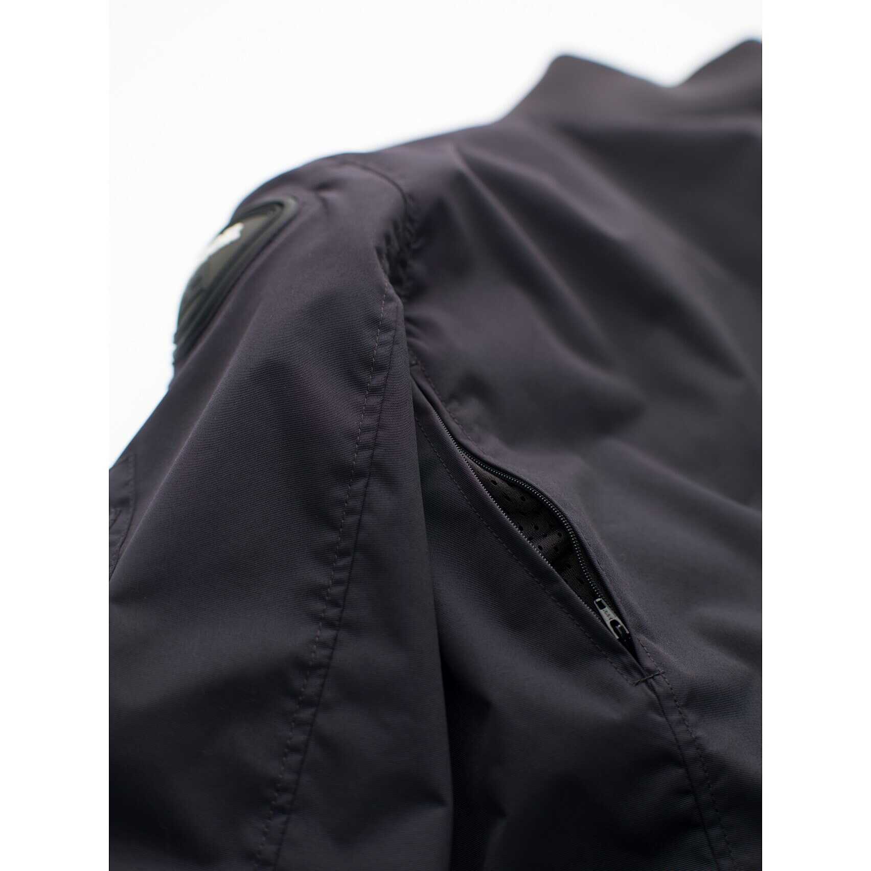 Men's luxury jacket - Philipp Plein bomber in black leather and gray fabric