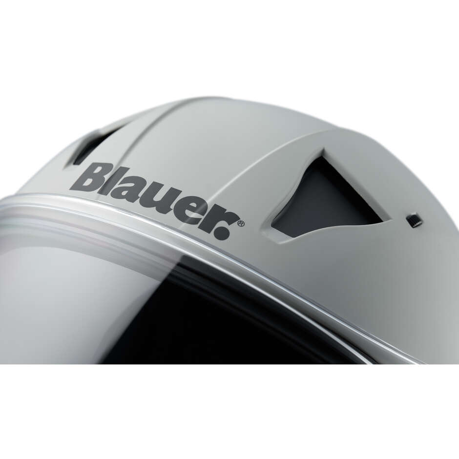 Blauer NF01 Naca Casque Moto Intégral Double Visière Graphique A Gris Noir