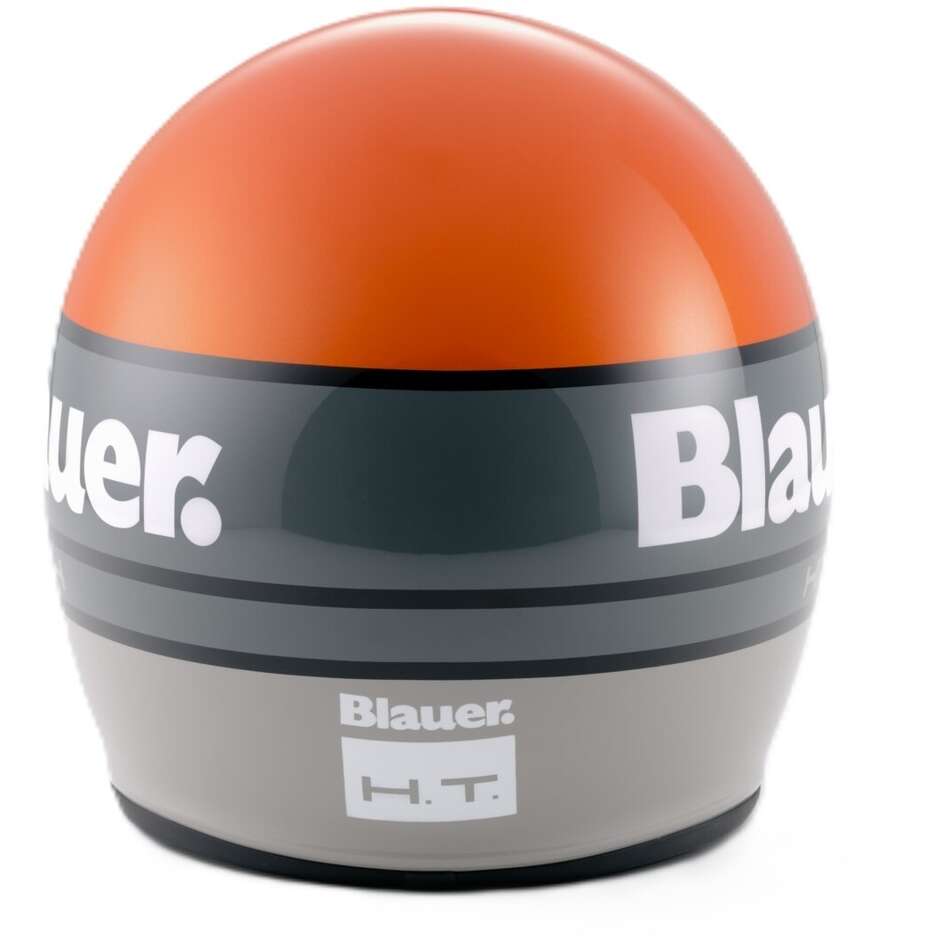 Blauer Pilot 4.0 Jet Motorcycle Helmet, Glossy Orange and Grey