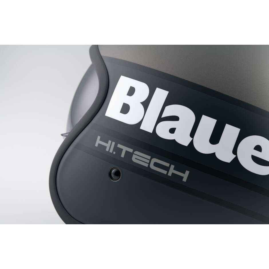 Blauer Pilot 4.0 Jet Motorcycle Helmet, Matt Grey Titanium