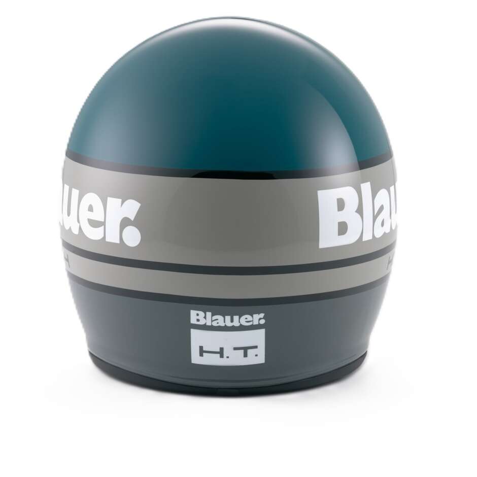 Blauer Pilot 4.0 Jet Motorradhelm, Glänzendes Titan-Türkis