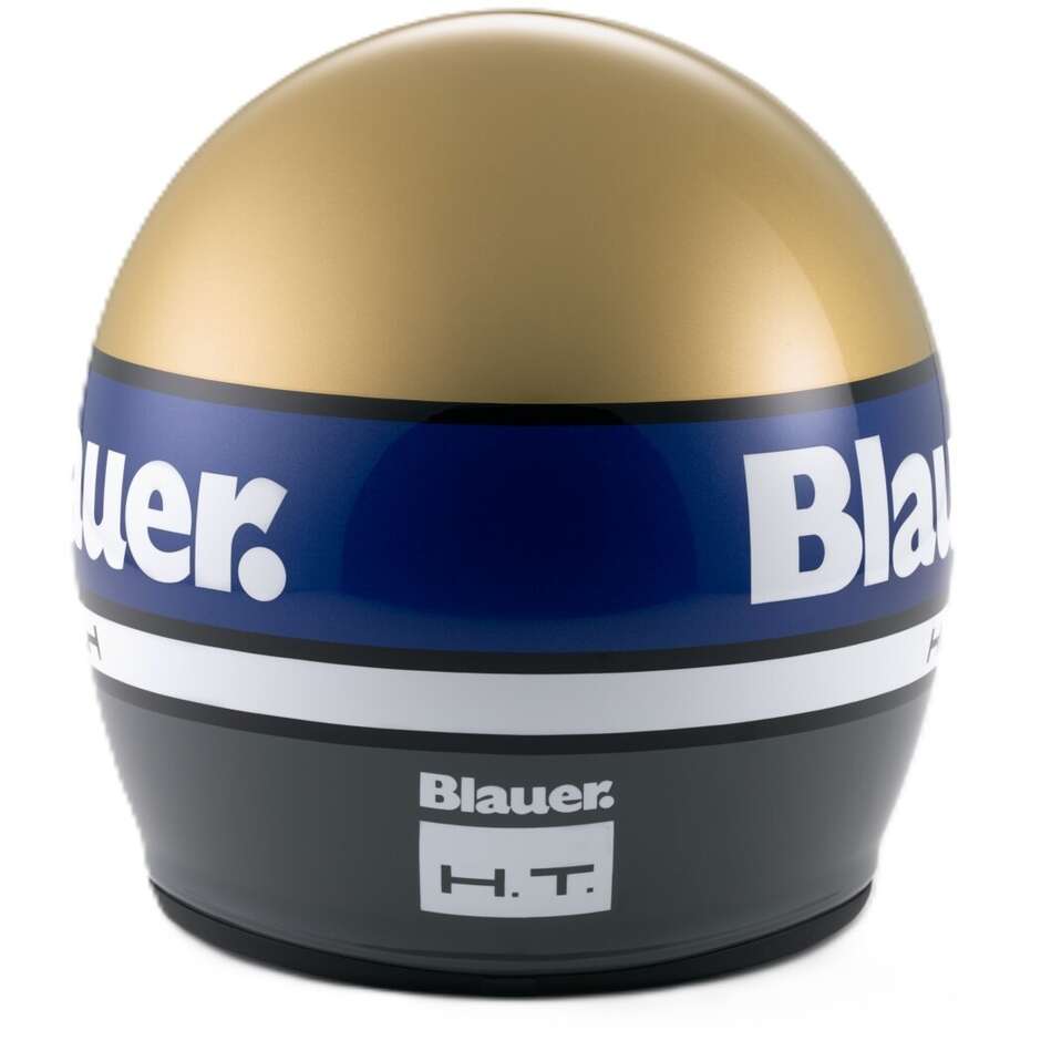 Blauer Pilot 4.0 Jet Motorradhelm Gold Blau Grau