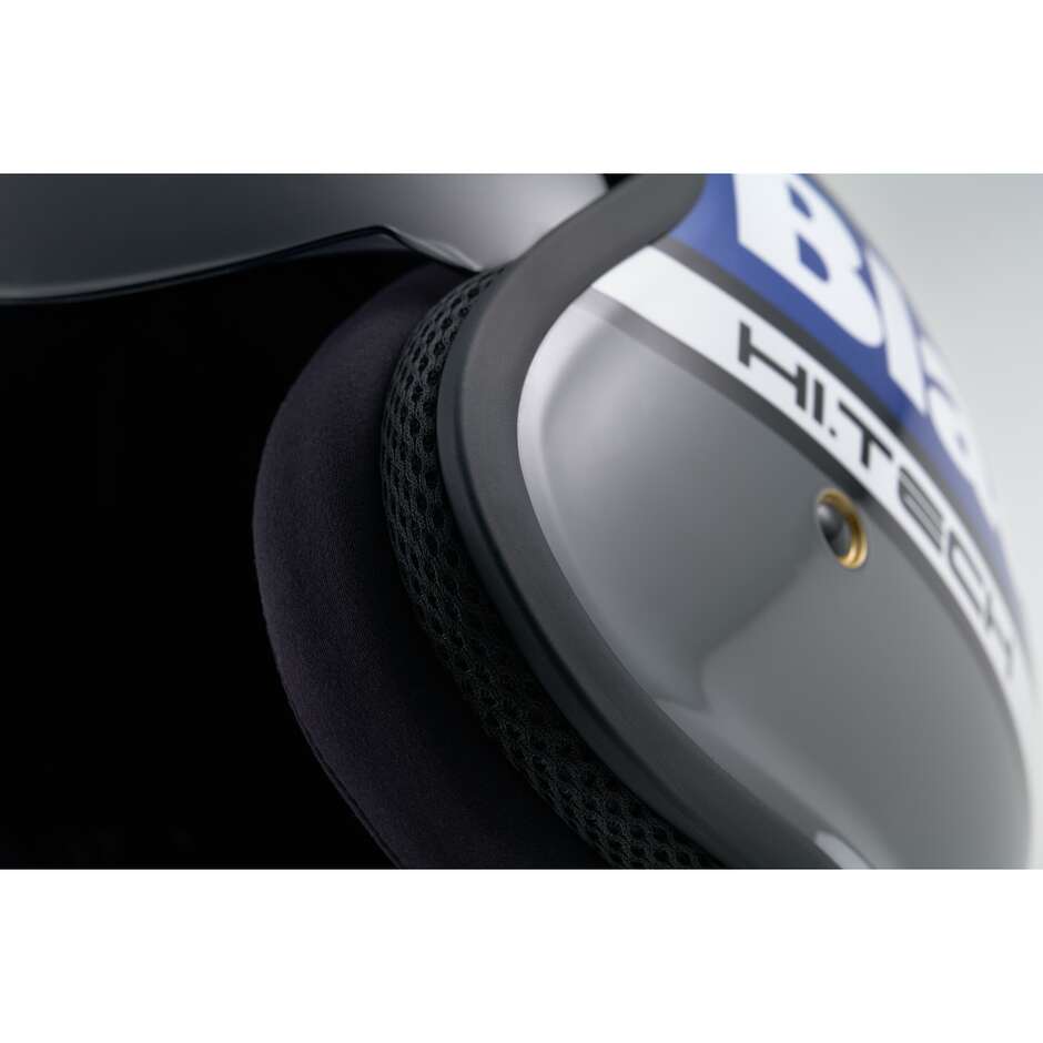 Blauer Pilot 4.0 Jet Motorradhelm Gold Blau Grau