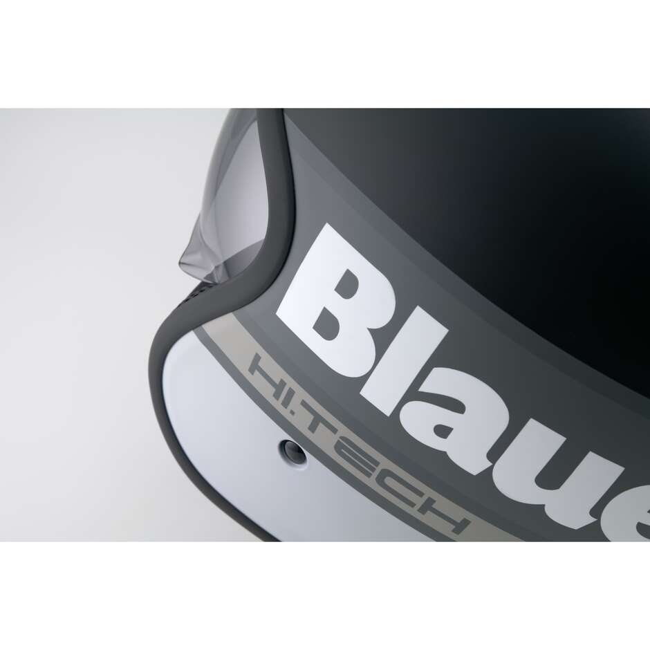 Blauer Pilot 4.0 Jet Motorradhelm Schwarz Weiß Matt