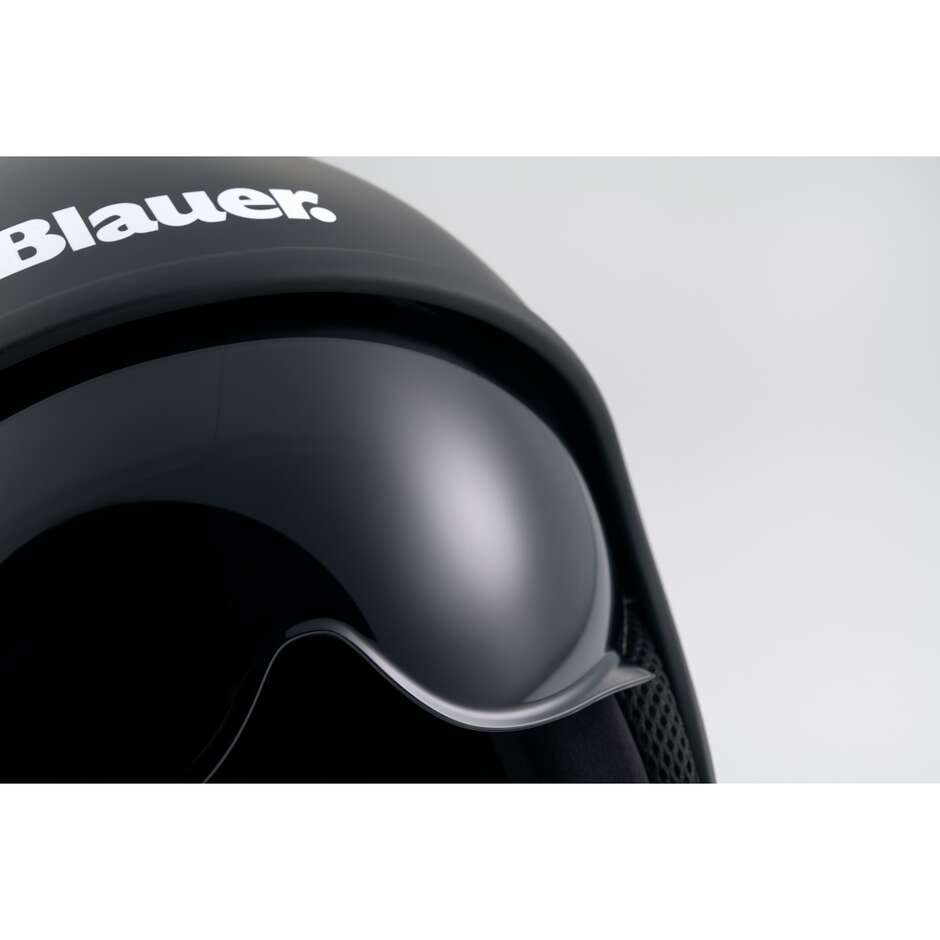Blauer Pilot 4.0 Jet Motorradhelm Schwarz Weiß Matt