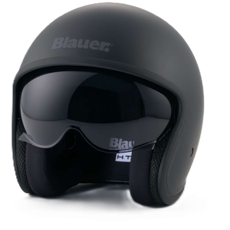 Blauer Pilot 4.0 Mono Jet Motorcycle Helmet, Matte Black