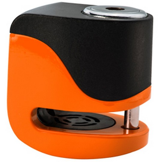 Bloccadisco Moto Con Allarme Sonoro Kovix KS6 perno 5,5mm Arancio Fluo