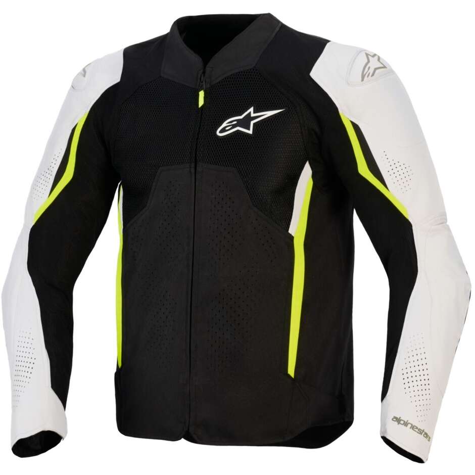 Blouson de moto Alpinestars AST V3 AIR Noir Argent Jaune fluo