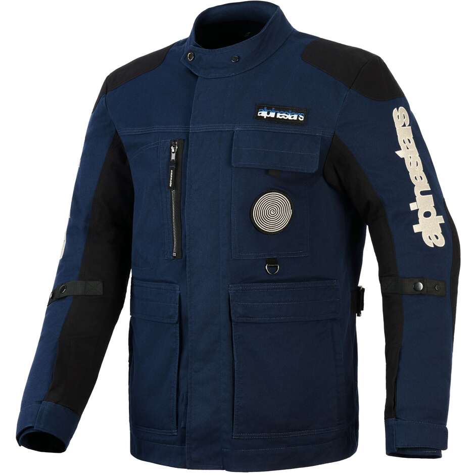 Blouson de moto Alpinestars DICE bleu foncé noir
