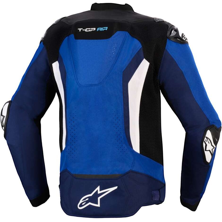 Blouson de moto Alpinestars T-GP AIR bleu blanc noir