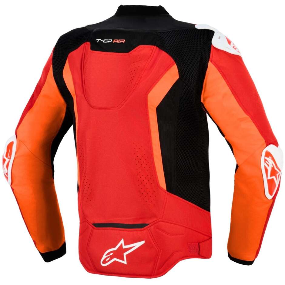 Blouson de moto Alpinestars T-GP AIR Rouge vif Rouge fluorescent Noir