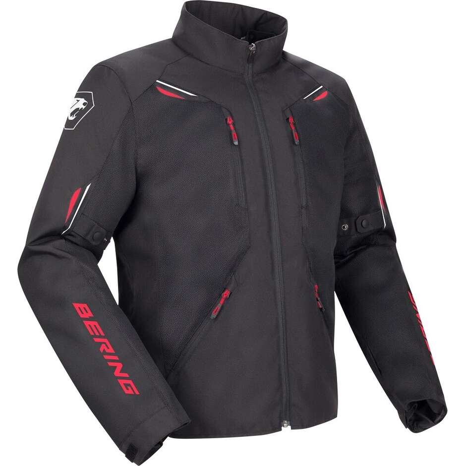 Blouson de moto BERING BRAZILIA Noir/Rouge
