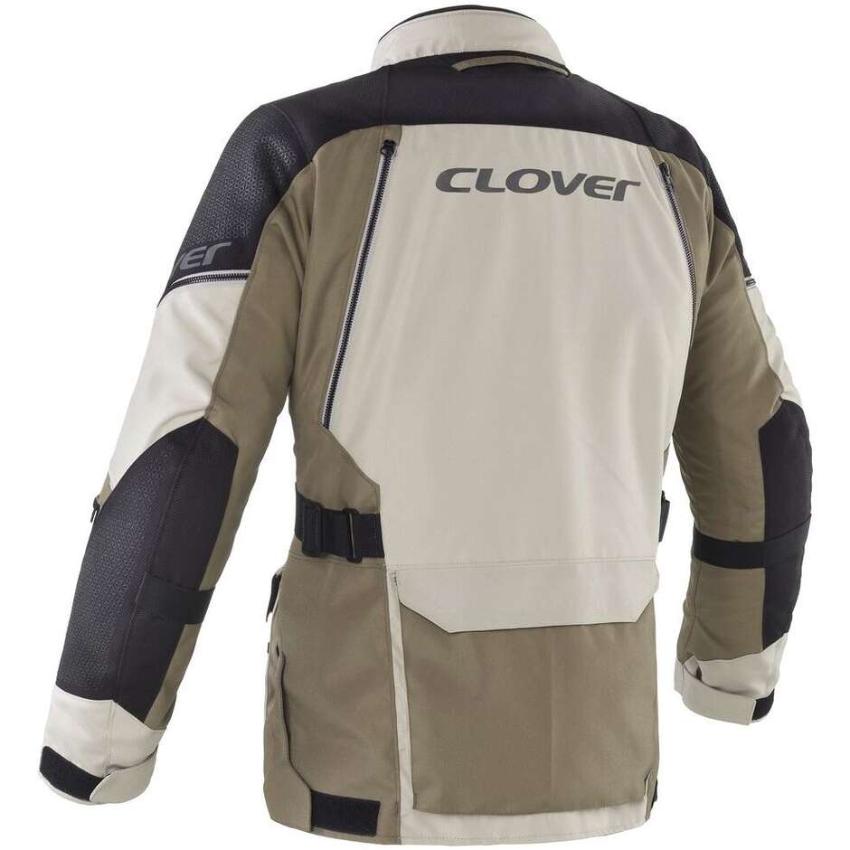 Blouson de moto Clover OUTLAND 3 WP, noir/sable