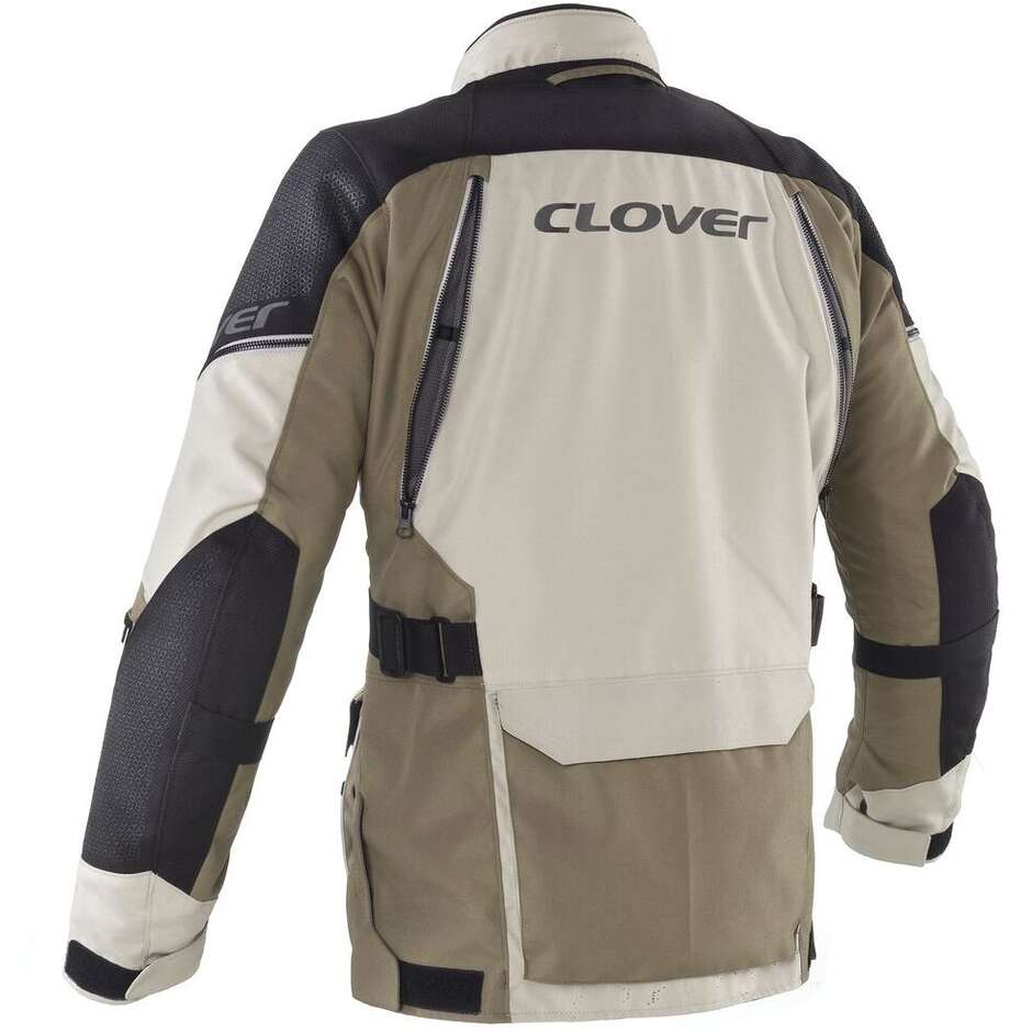 Blouson de moto Clover OUTLAND 3 WP, noir/sable