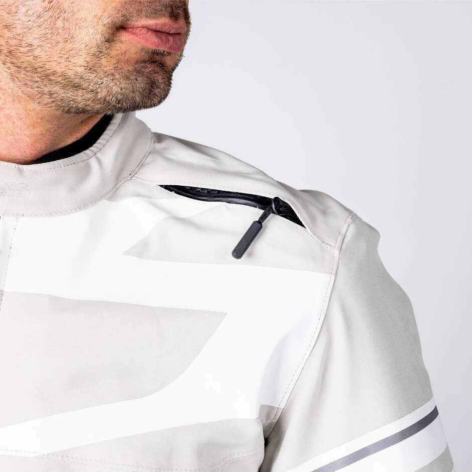 Blouson de moto laminé iXS Rapid-STX 2.2, gris clair