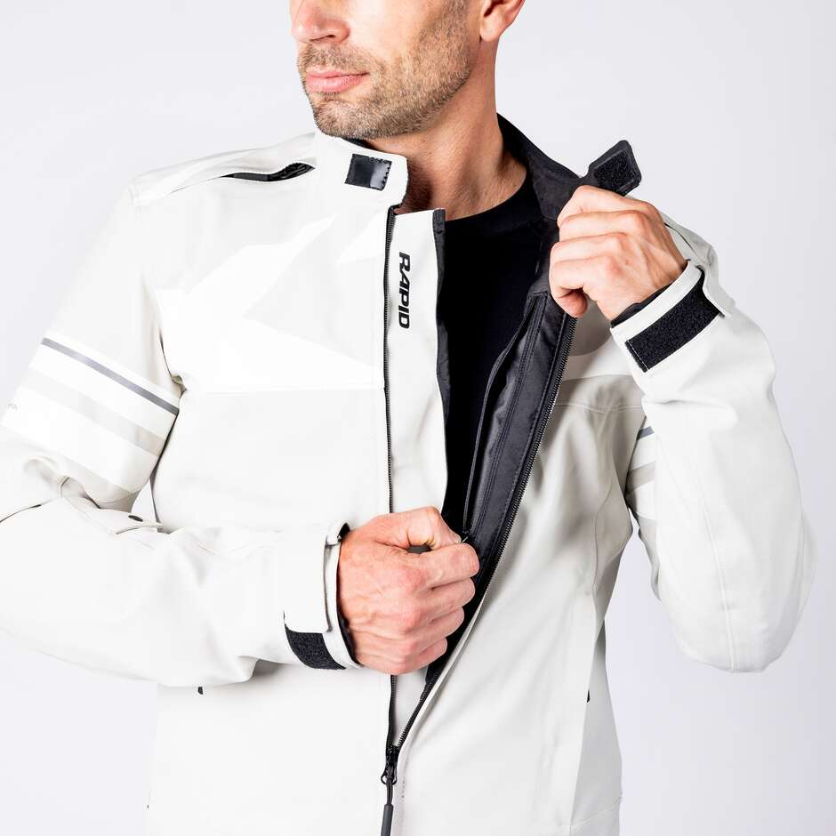 Blouson de moto laminé iXS Rapid-STX 2.2, gris clair