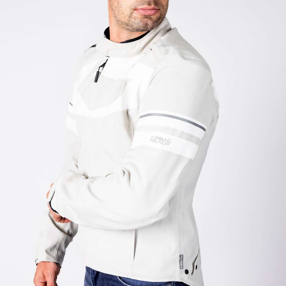 Blouson de moto laminé iXS Rapid-STX 2.2, gris clair
