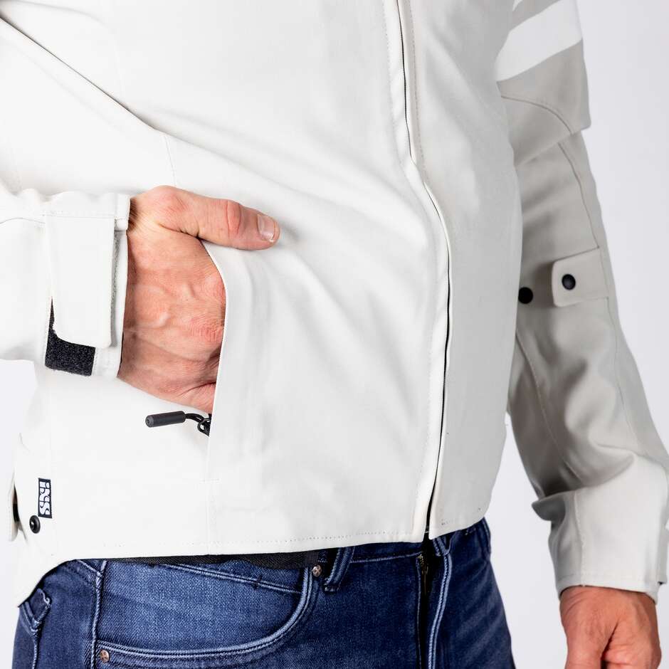Blouson de moto laminé iXS Rapid-STX 2.2, gris clair