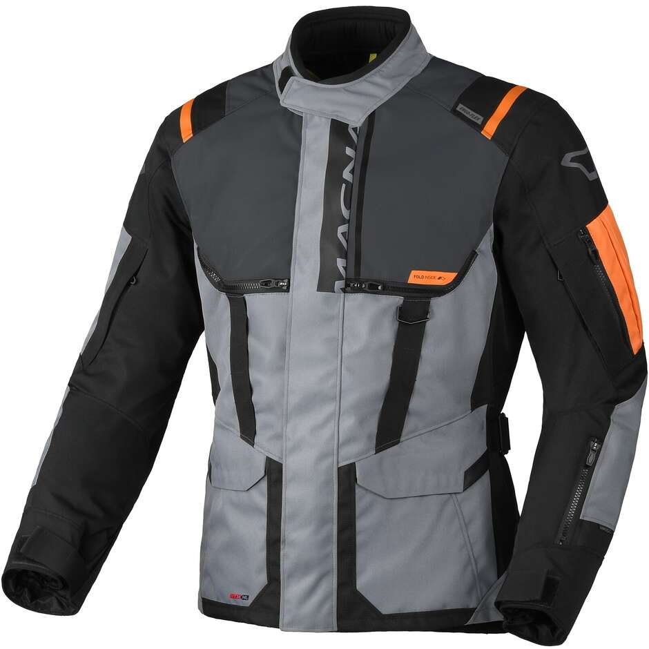 Blouson de moto Macna Rancher 2.0 Gris/Rouge
