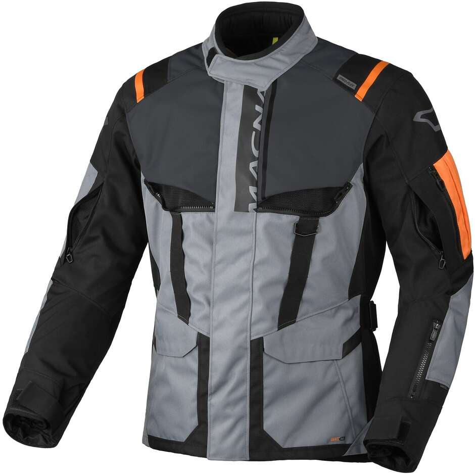 Blouson de moto Macna Rancher 2.0 Gris/Rouge