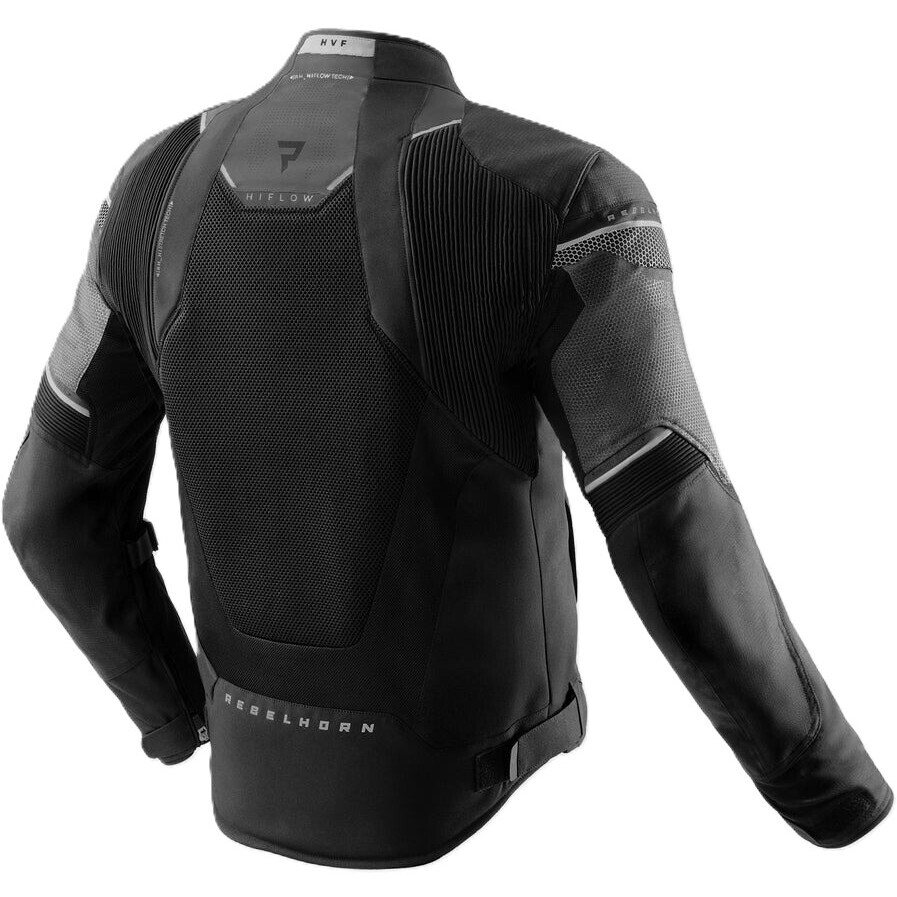 Blouson de moto Rebelhorn HIFLOW-V en tissu noir