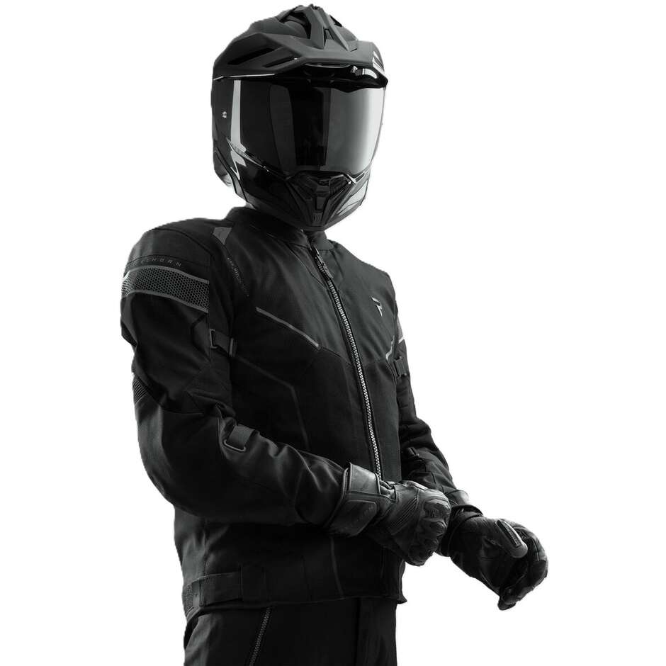 Blouson de moto Rebelhorn HIFLOW-V en tissu noir