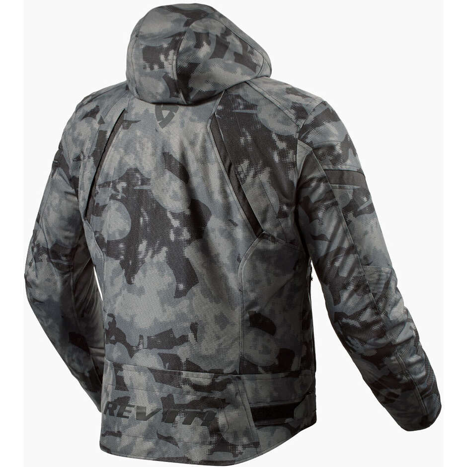 Blouson de moto Rev'it FLARE 3 H2O, camouflage gris foncé