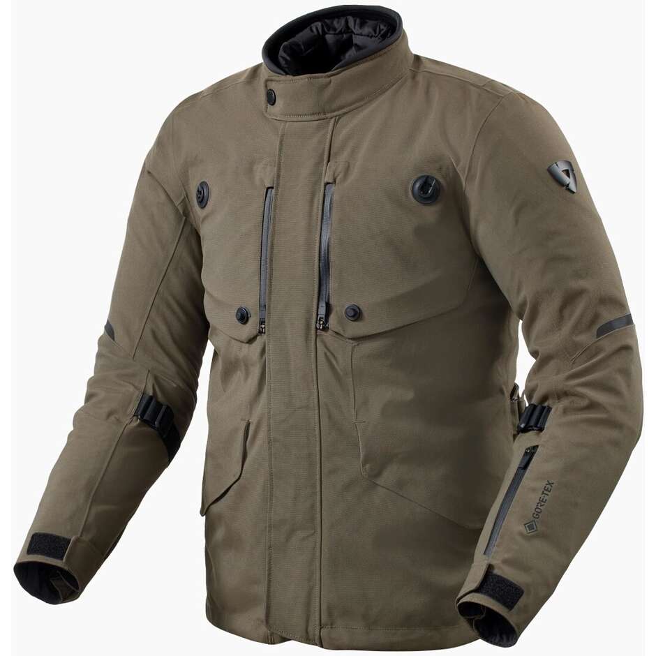 Blouson de moto Rev'it Trench 2 GTX Noir Olive